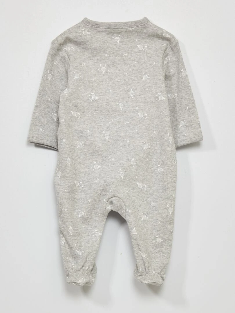 Pyjama dors bien avec imprimé   Gris