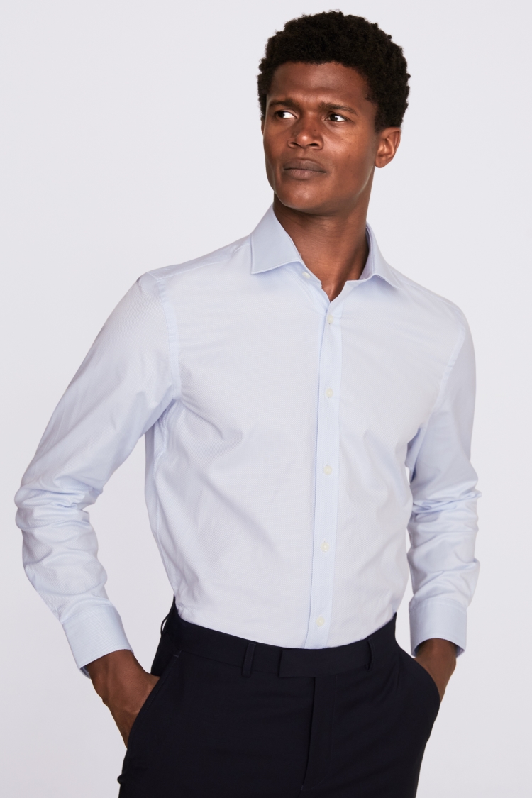 Tailored Fit Light Blue Stretch Shirt   Buy Online at Moss