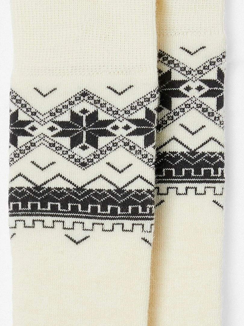 Chaussettes de ski mixtes Thermolactyl Damart Blanc cassé