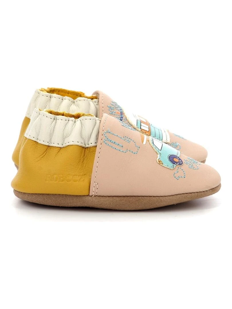 Chaussons Cuir Vintage Rest Beige