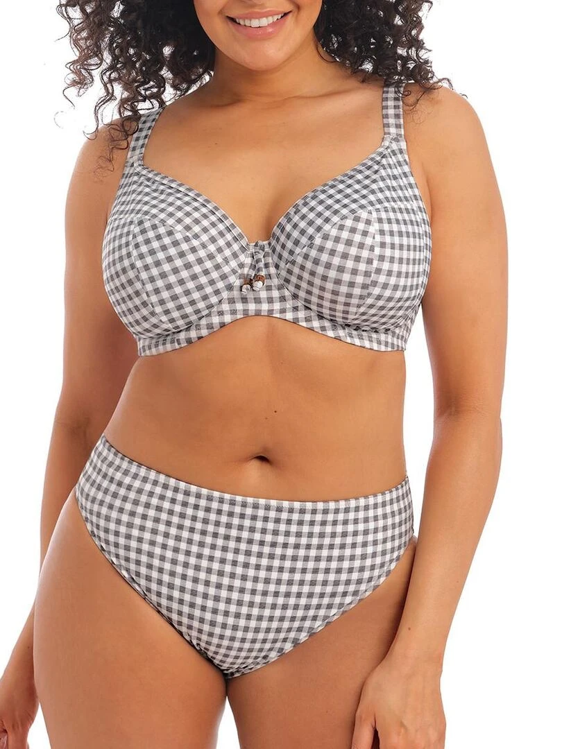 Culotte de bain imprimé vichy Checkmate   Gris