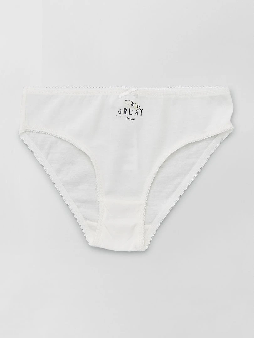 Culottes en jersey avec nœud fantaisie   Lot de 4   Blanc/noir/gris