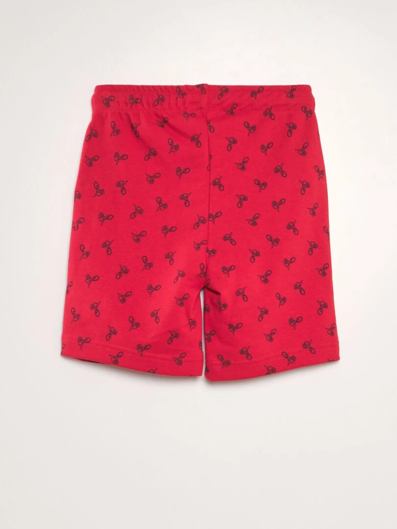 Lot de 2 shorts en molleton fin   Rouge