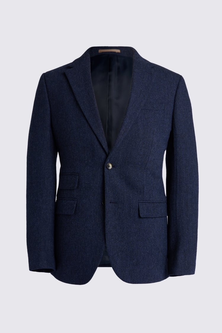 Slim Fit Navy Black Check Jacket   Buy Online at Moss