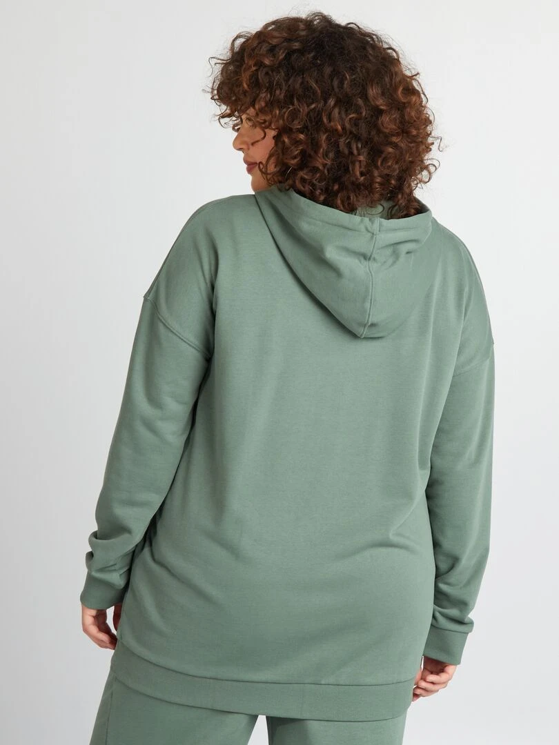 Sweat à capuche zippé   Vert