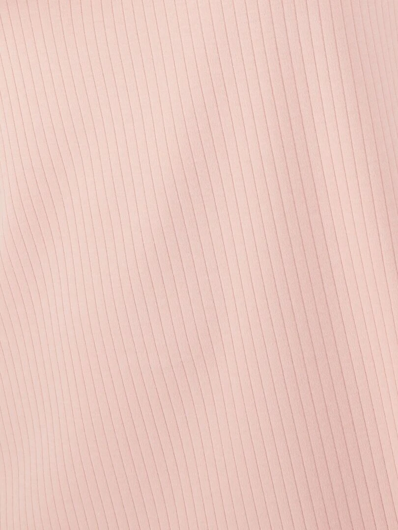 Chemise de nuit maille interlock côtelée douce et souple   Damart   Rose