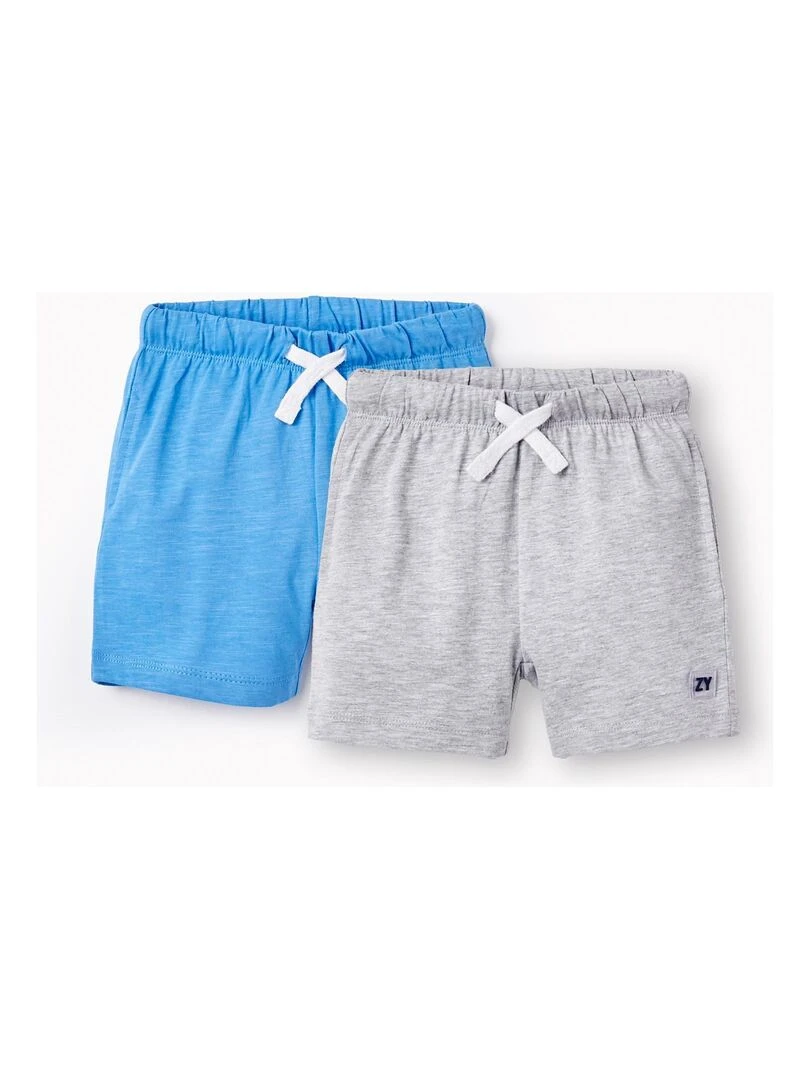 2 Pantalon de Sport en Coton pour Bébé Garçon Bleu foncé