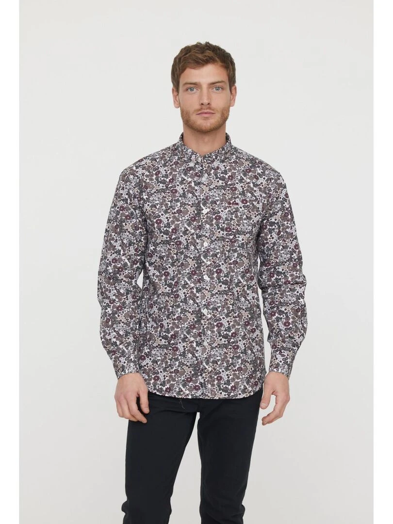Lee Cooper Chemise manches longues coton regular DERTY Rouge foncé
