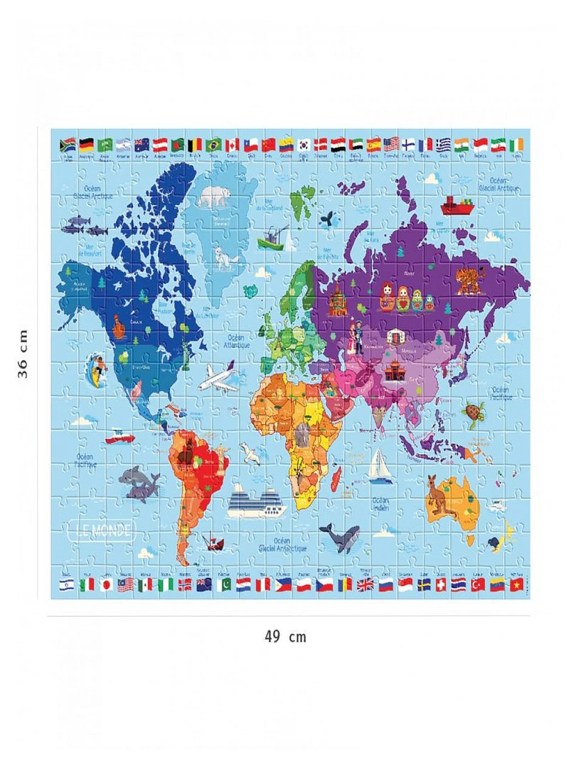 Puzzle 250 P  Carte Du Monde   N/A