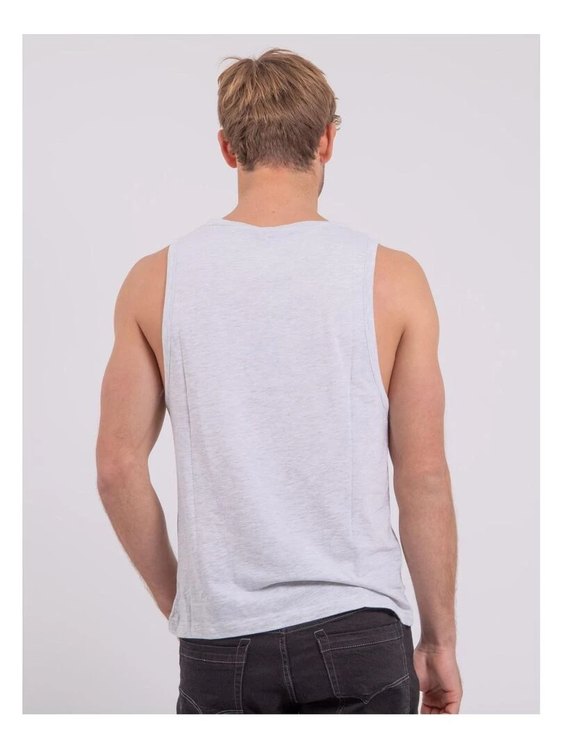 Débardeur col rond pur coton NABODY   Gris