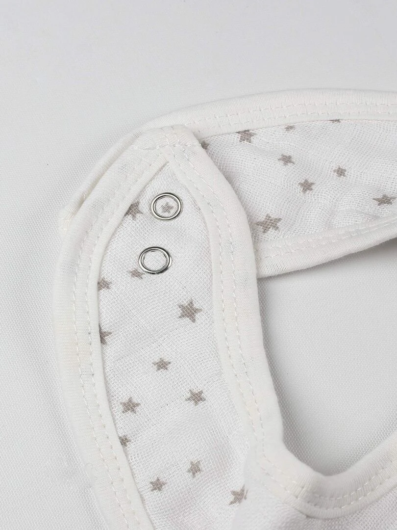 Lot de 3 bavoirs bébé Kinousses   Blanc
