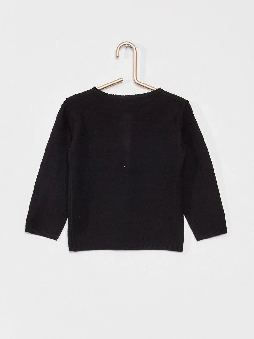 Gilet en maille fantaisie noir