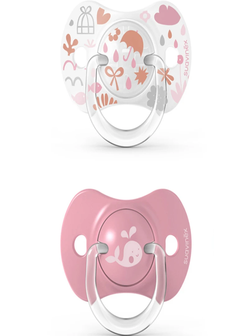 Lot de 2 sucettes symétriques SX PRO Memories rose (18 mois et +) Rose