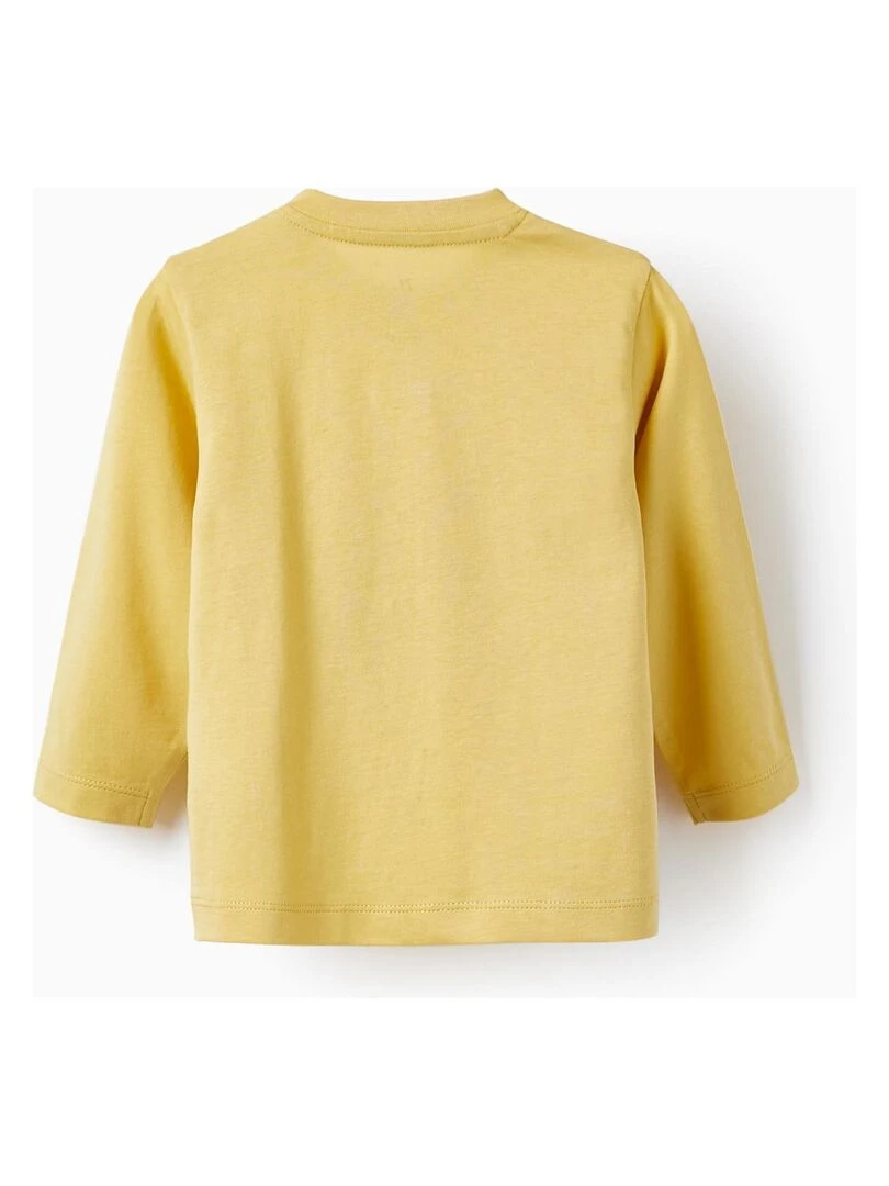 T shirt en Coton pour Bébé Garçon 'Girafe' manches longues GREAT GOALS GREAT WORLD Jaune clair