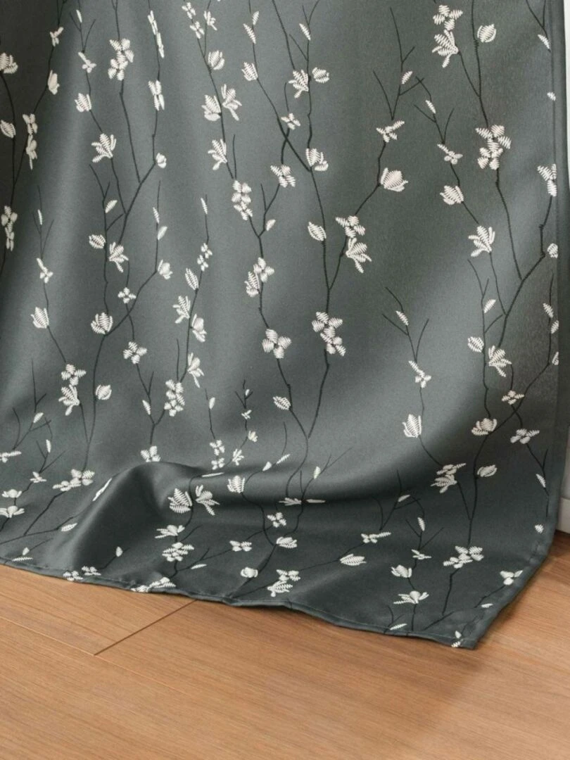 Rideau à œillets 140x260 Sakura anthracite   Gris