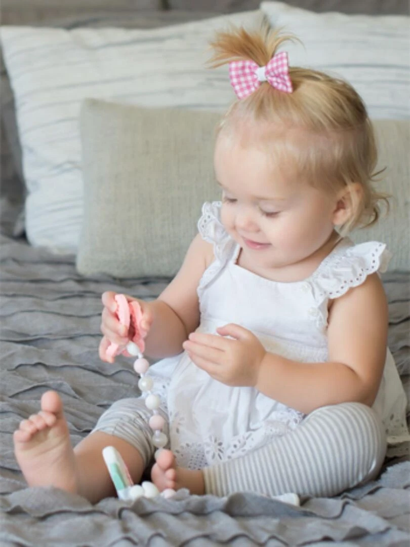 Accroche Tétine Non Toxique Coeur Violet   Violet