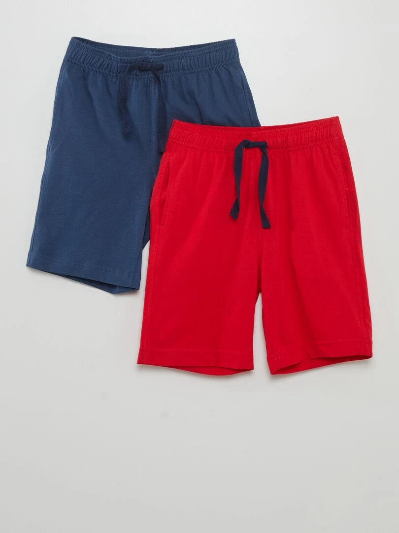 Lot de 2 shorts unis Bleu