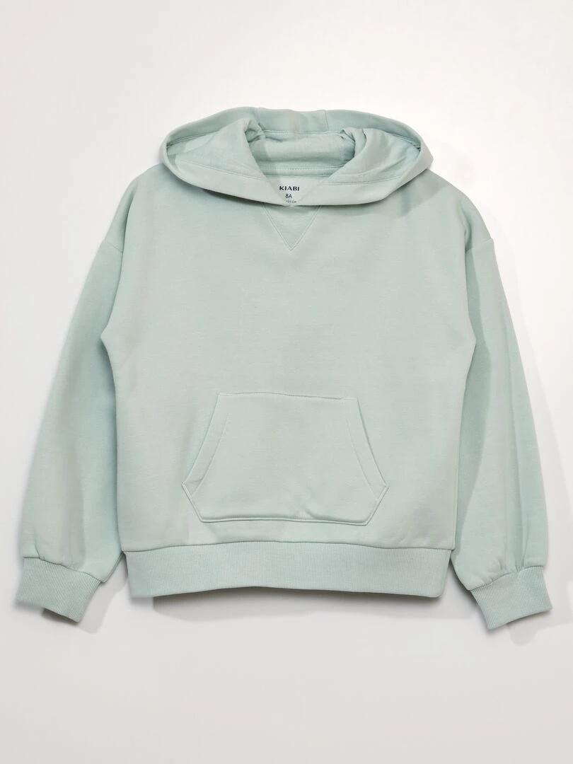 Sweat à capuche molleton épais Vert