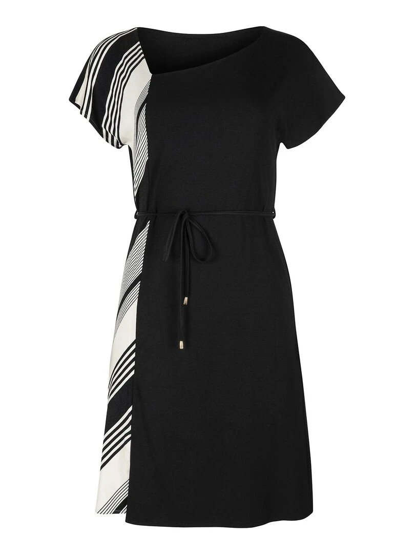 Robe estivale manches courtes Quinby   Noir
