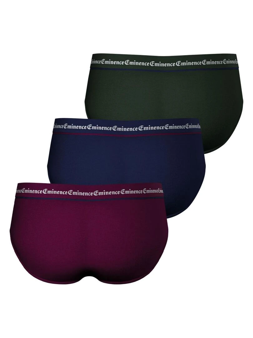 Lot de 3 slips homme Business   Bleu Bordeaux