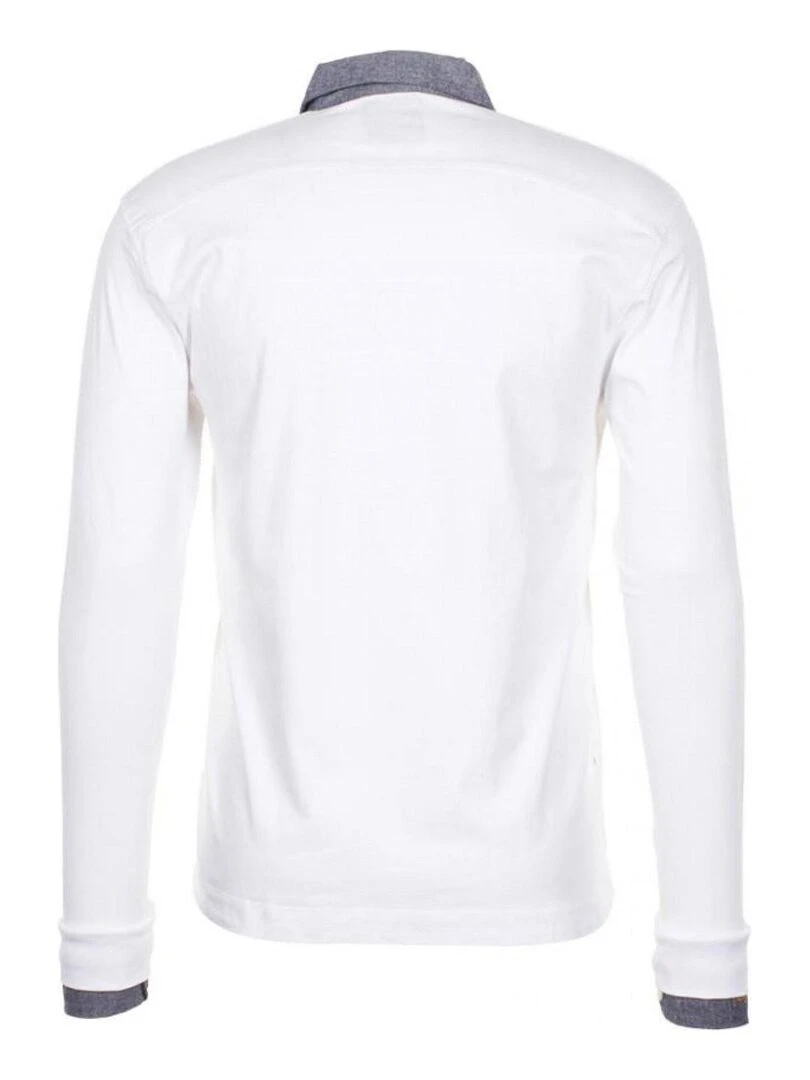 Polo manches longues homme CAZBI HARRY KAYN Blanc