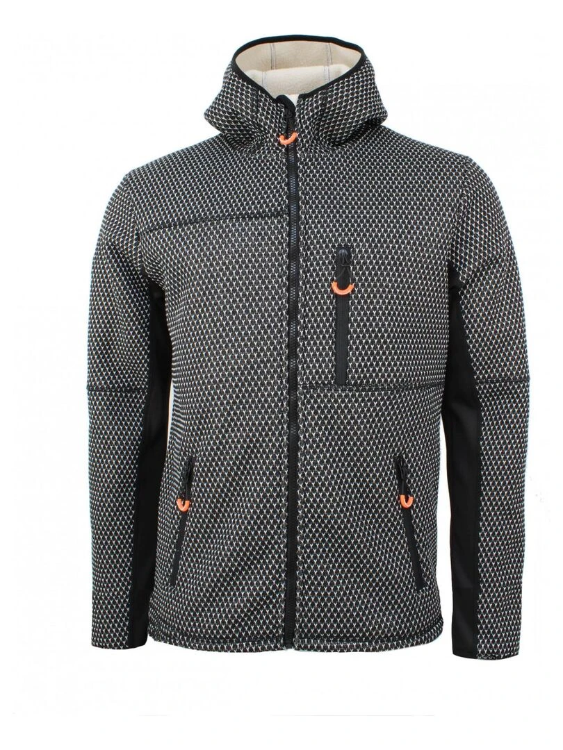 Blouson polaire homme CYRUS PEAK MOUNTAIN Noir Noir