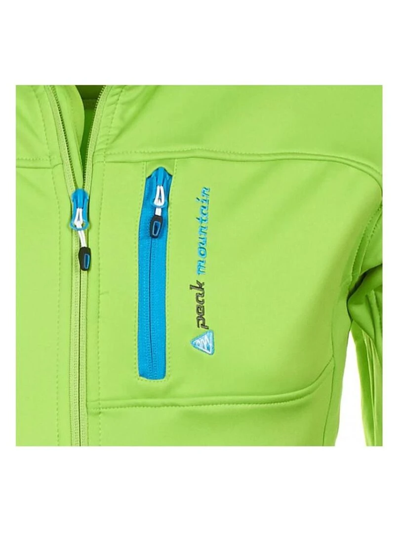 Blouson polar shell homme CANTON   PEAK MOUNTAIN   Vert