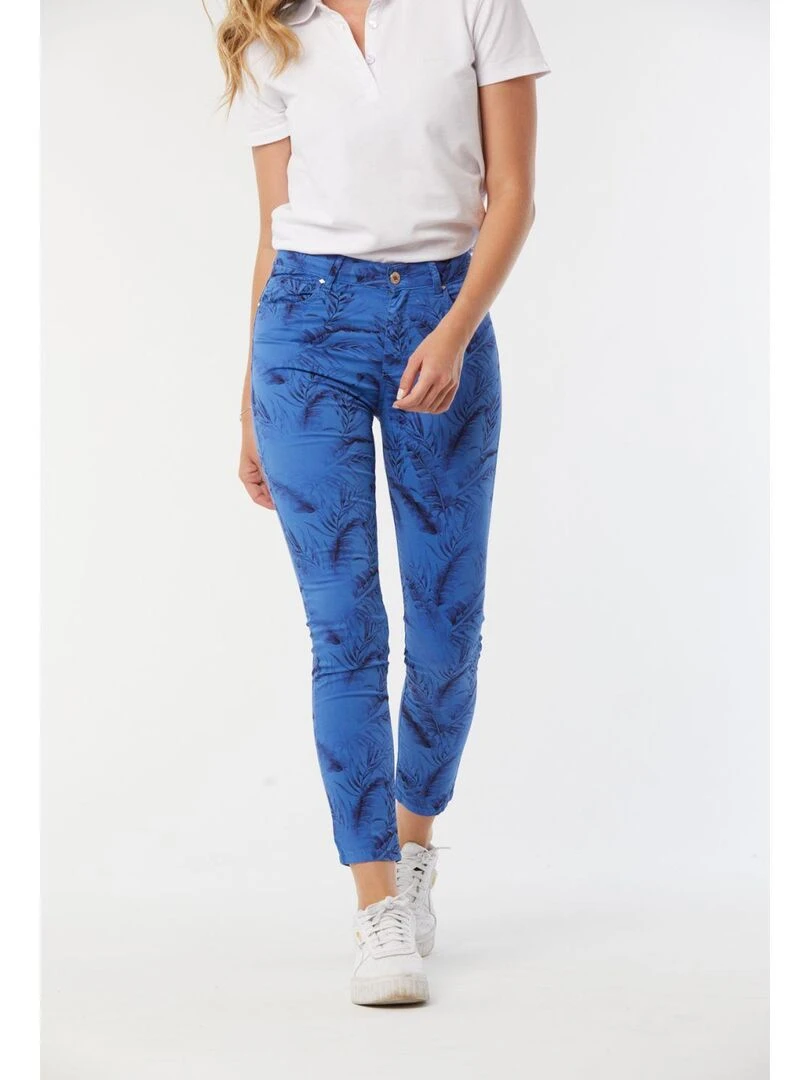 Lee Cooper Pantalon coton slim LC135 Bleu