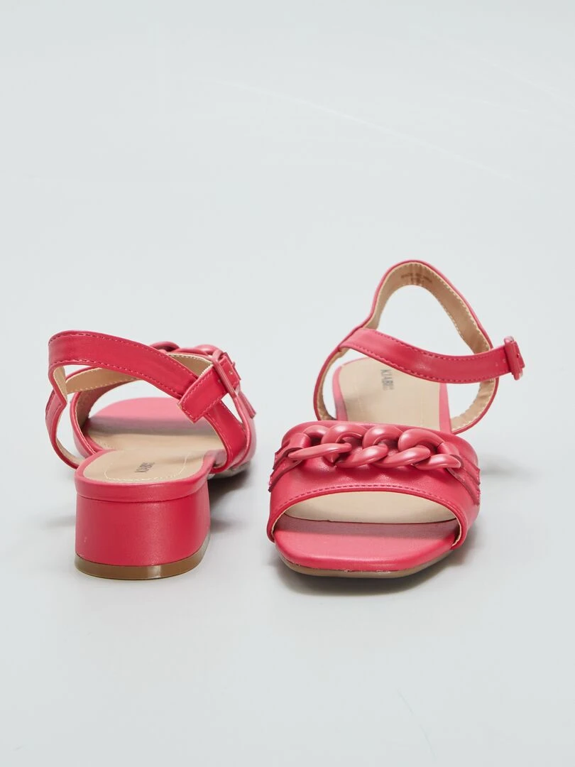 Sandales à talon   Rouge