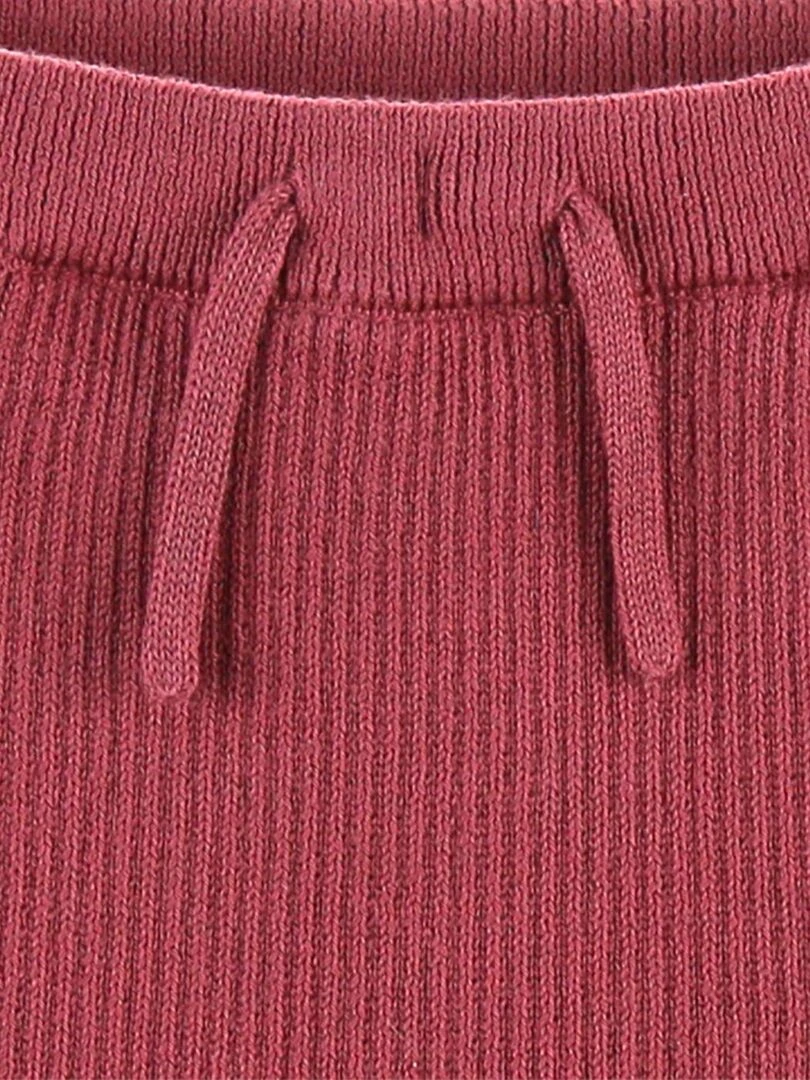 Pantalon en tricot  lie de vin   Noukie's   Rouge