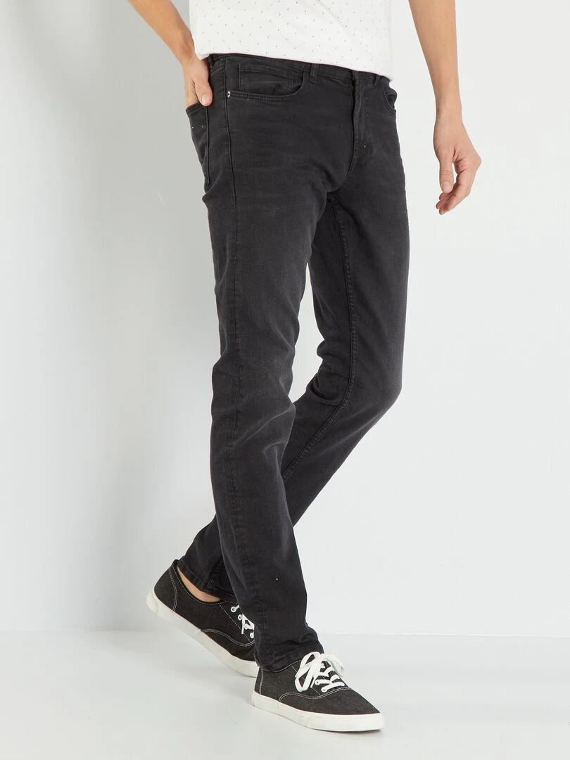 Jean slim stretch L34   Gris foncé