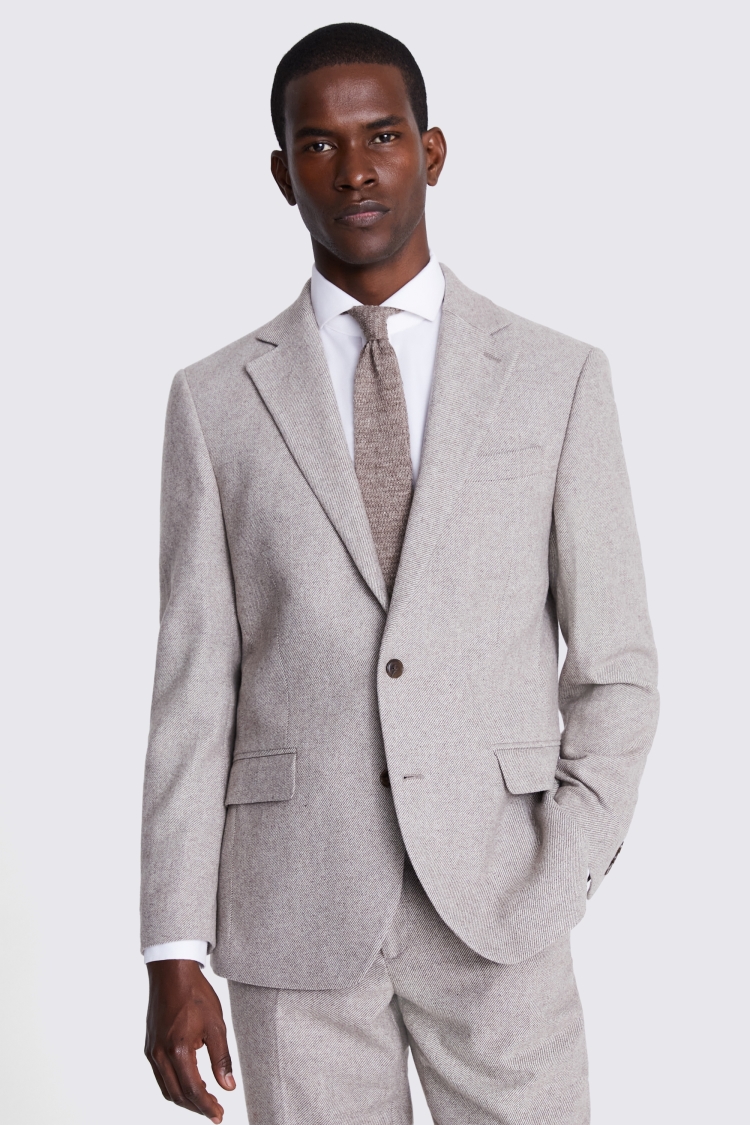 Regular Fit Taupe Twill Jacket Buy Online at Moss