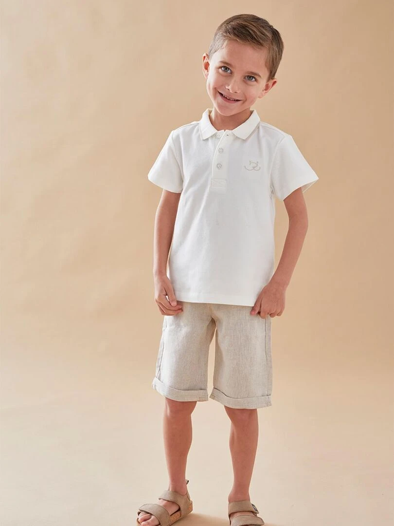 Polo en coton piqué Noukie's Blanc