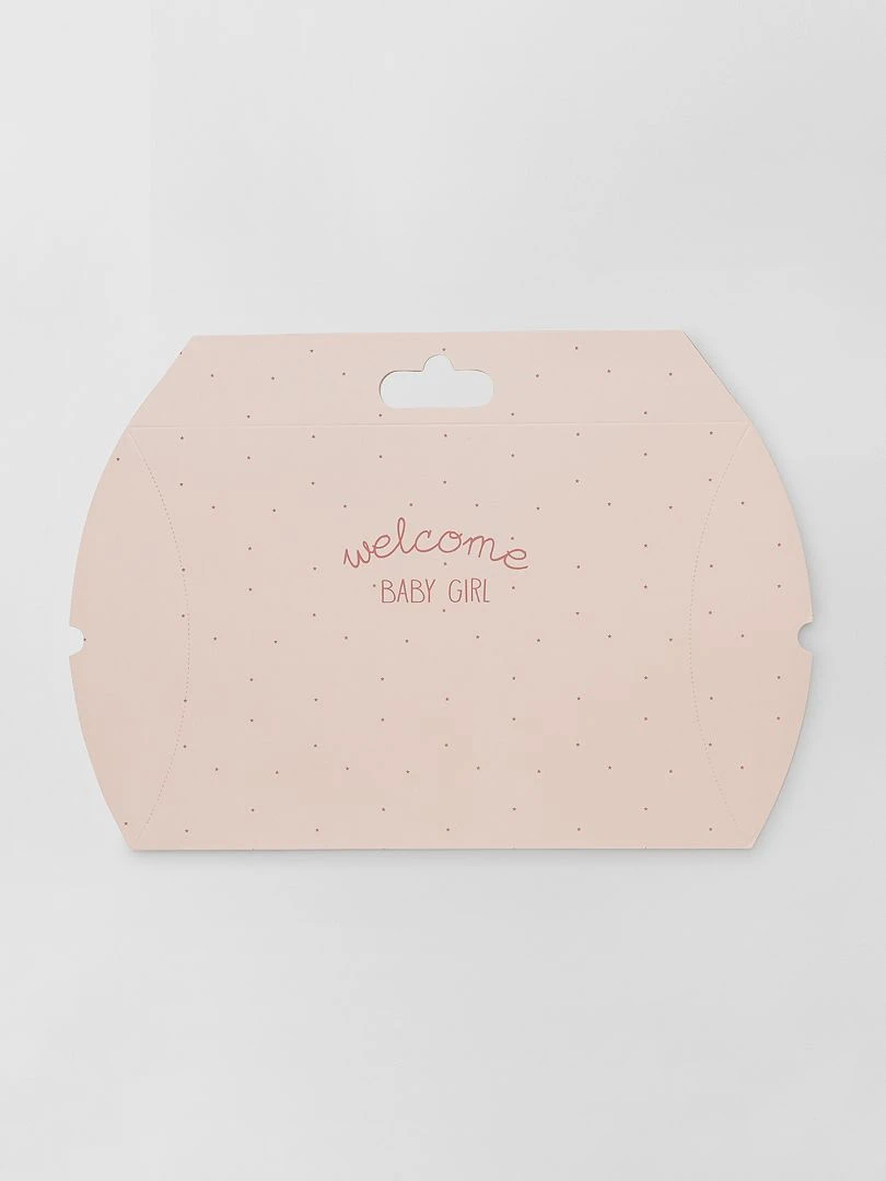 Boite cadeau 'naissance'   rose