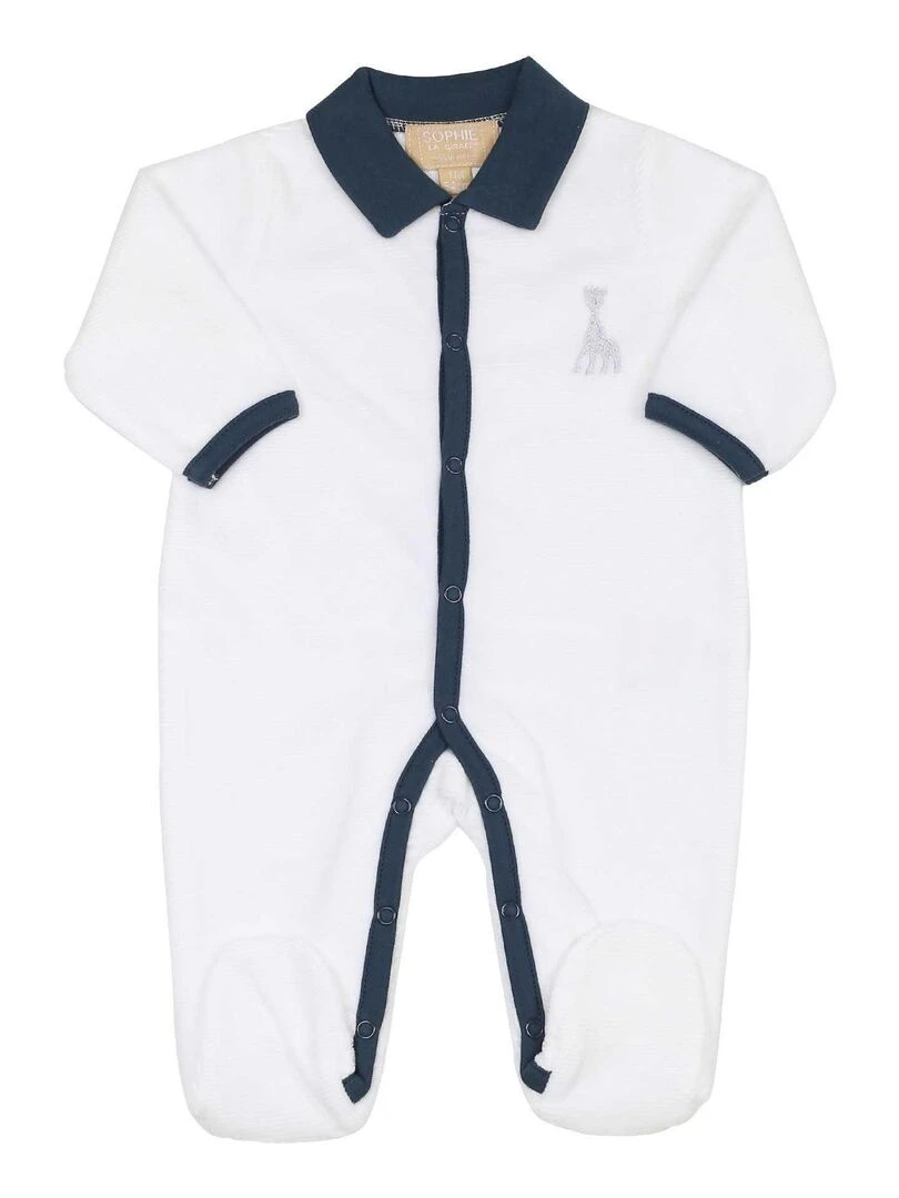 Pyjama en velours blanc Sophie la girafe (3 mois) Blanc