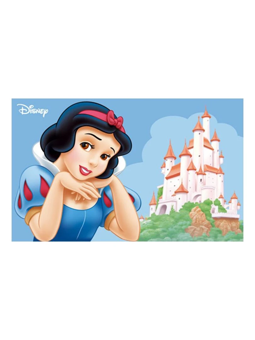 Tapis enfant BLANCHE NEIGE Bleu 50x80 Lavable 30° idéal pour une chambre Bleu