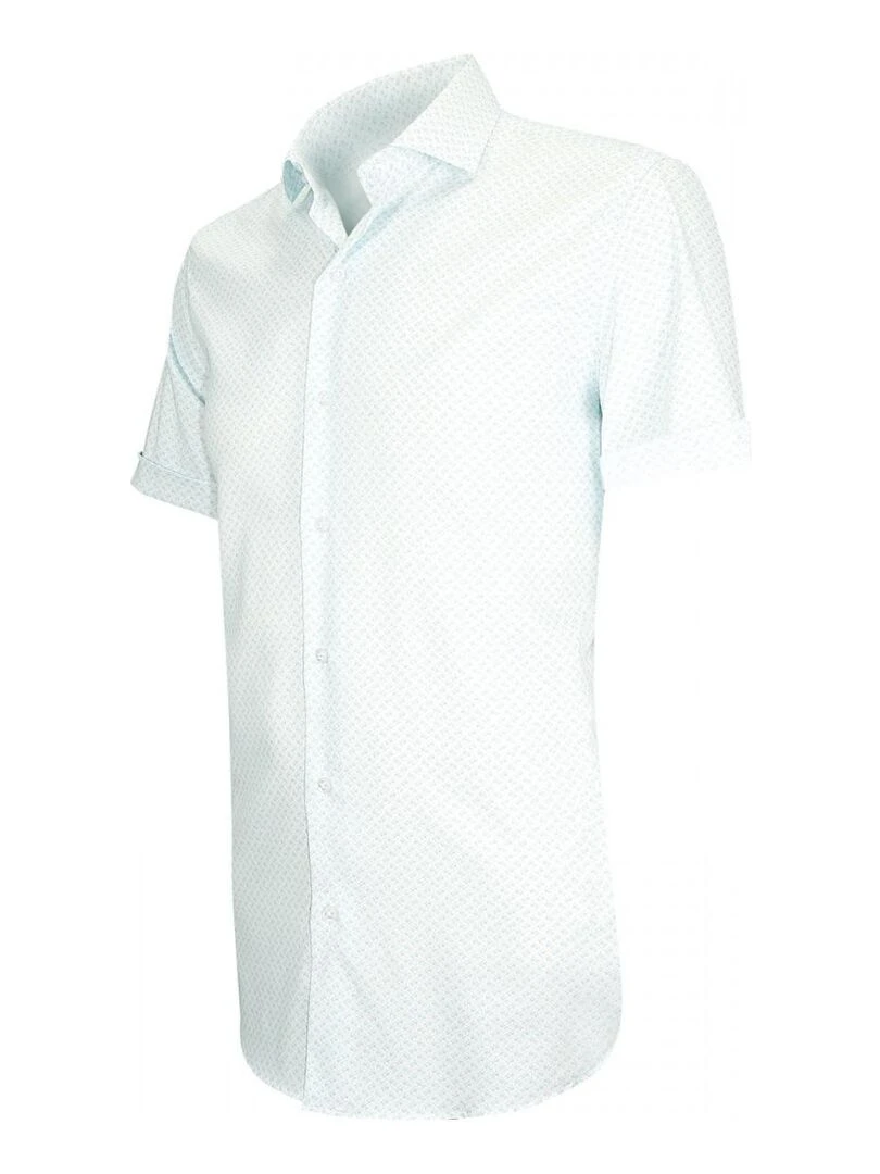 Chemise stretch ALBINONI   Bleu turquoise