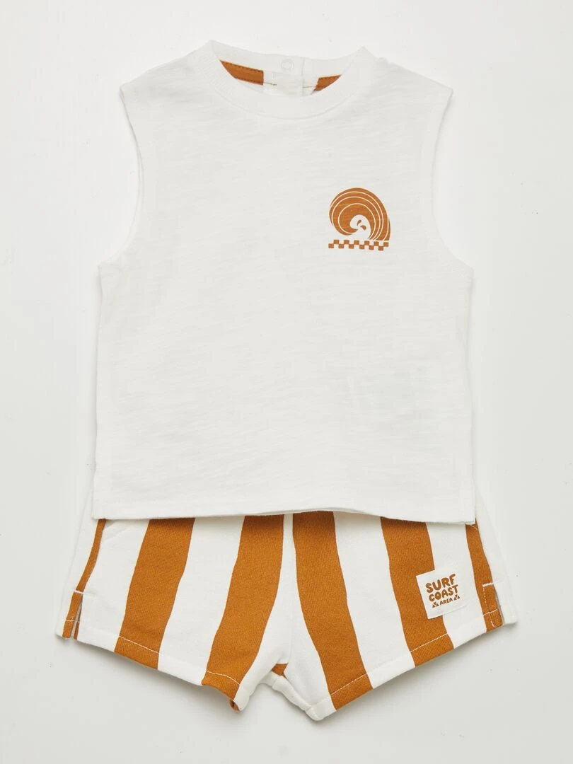 Ensemble débardeur + short 2 pièces Camel