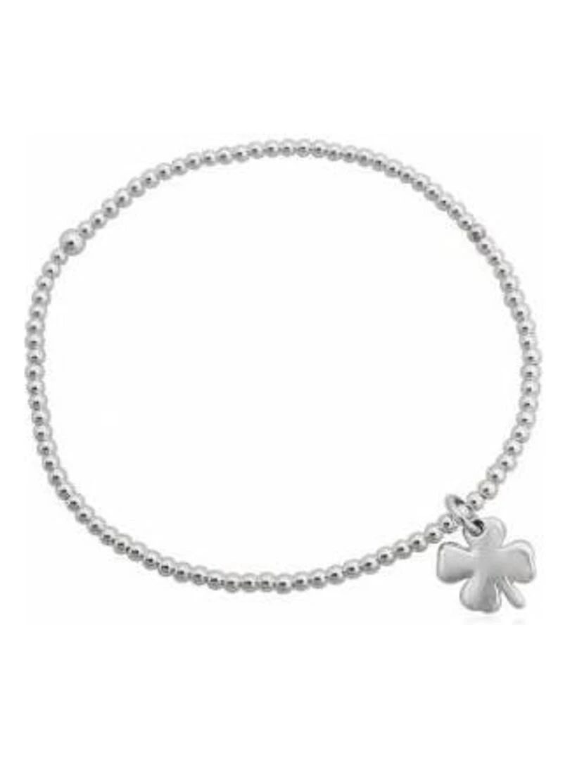 Bracelet perle d'argent et breloque trèfle Bijoucolor Argent
