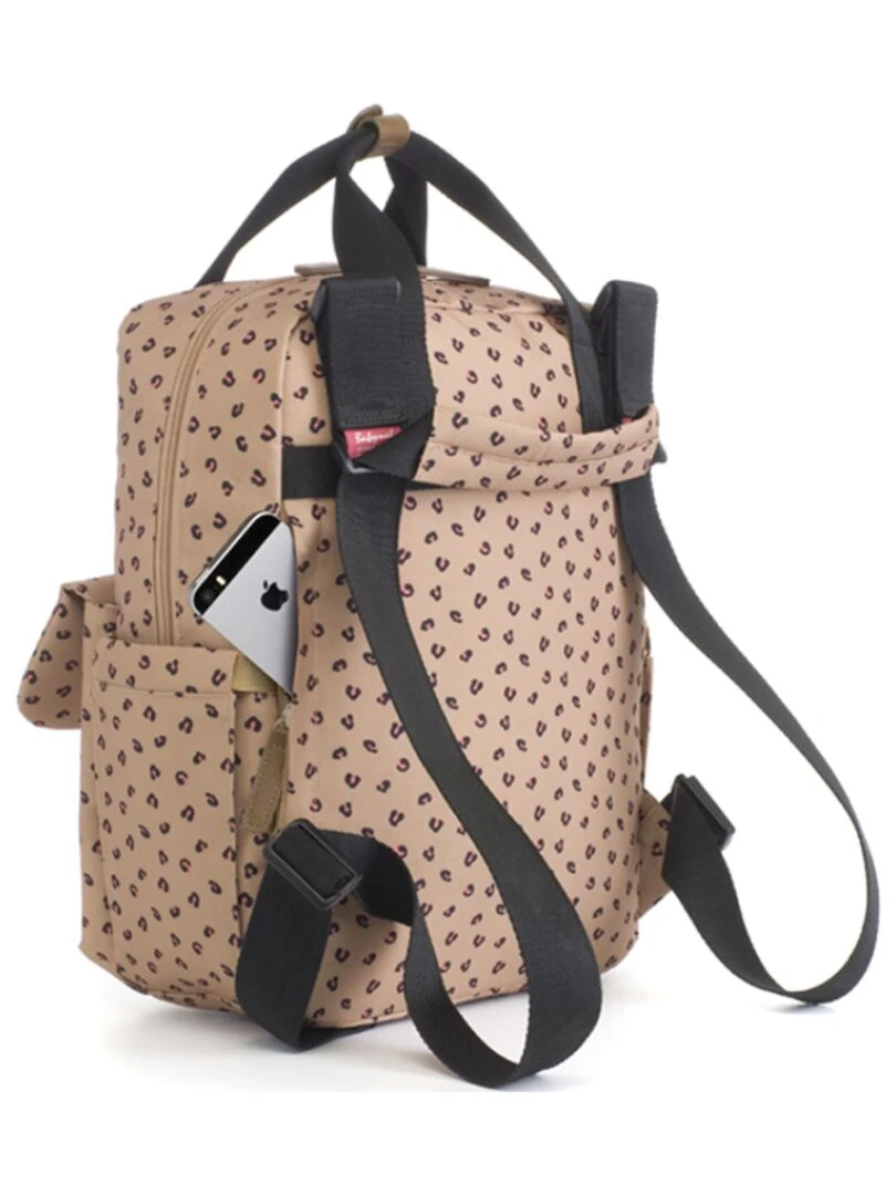 Sac à dos à langer Georgi Eco Leopard Rose