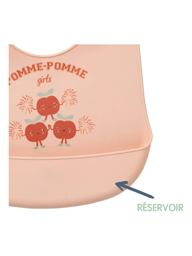 Bavoir à réservoir imperméable 6 mois Rouge tomate