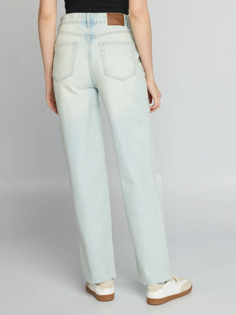 Jean taille haute distroyed   Bleached