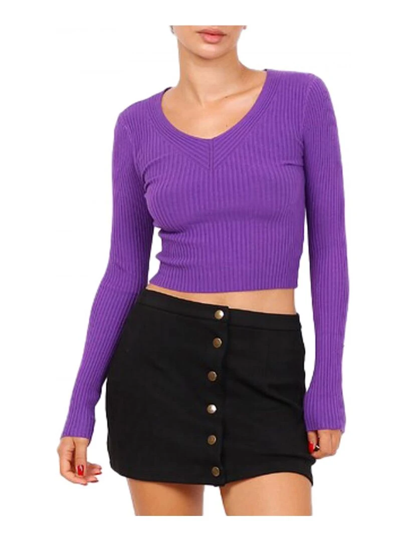 Pull col v Kebello Violet