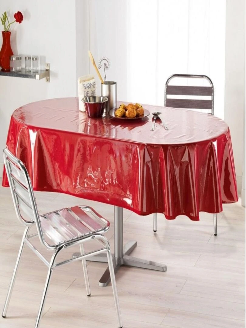 Toile cirée nappe de protection Ovale Transparent
