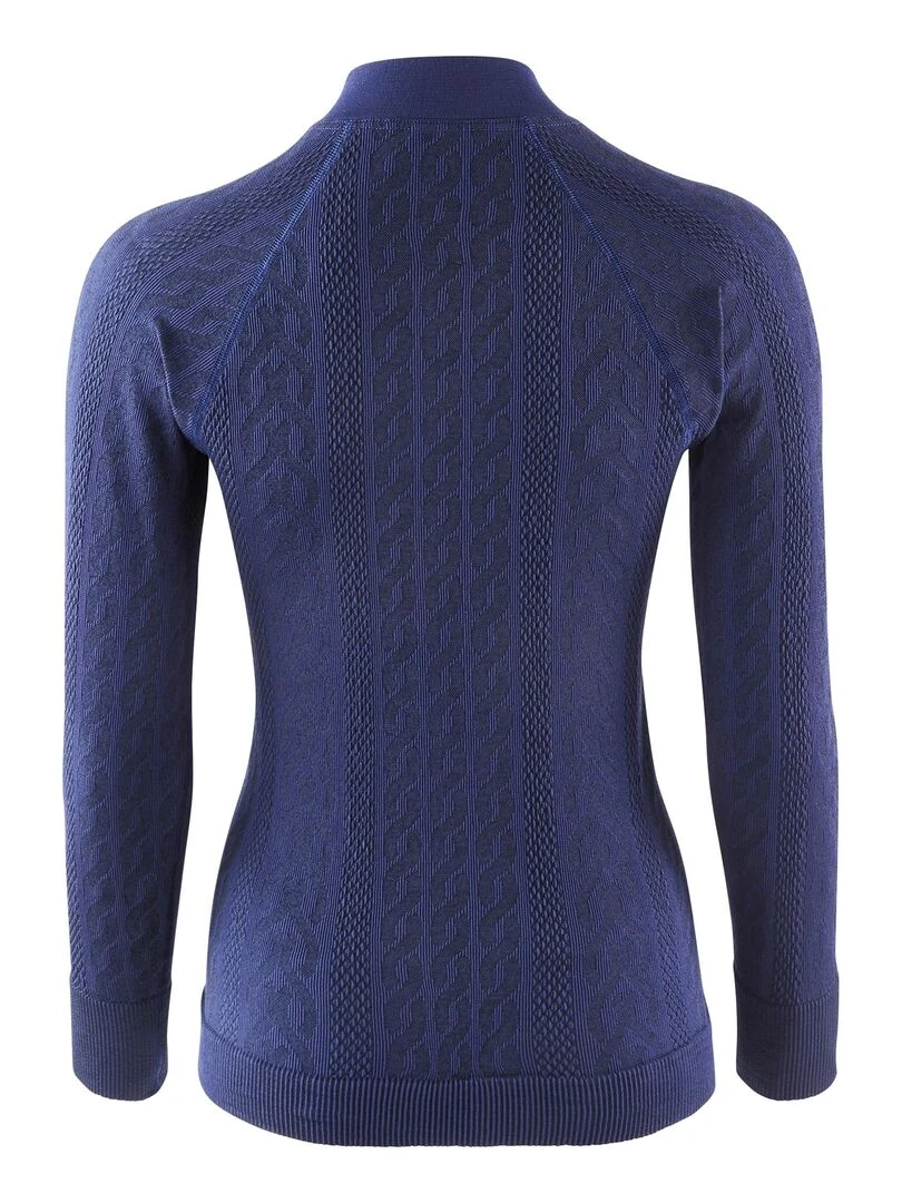Tee shirt torsades col zippé Energy 3 Thermolactyl femme   DamartSport   Bleu Bleu