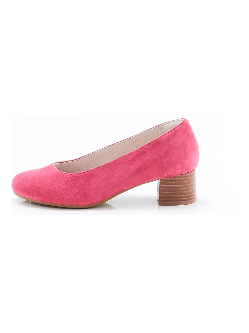 Escarpins aspect croco ou irisé Damart Magenta