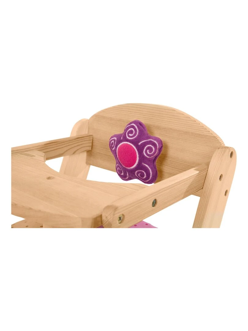 ROBA Chaise haute pour Poupée "Happy Fee" en bois   Dès 3 Ans   Naturel/Rose   N/A