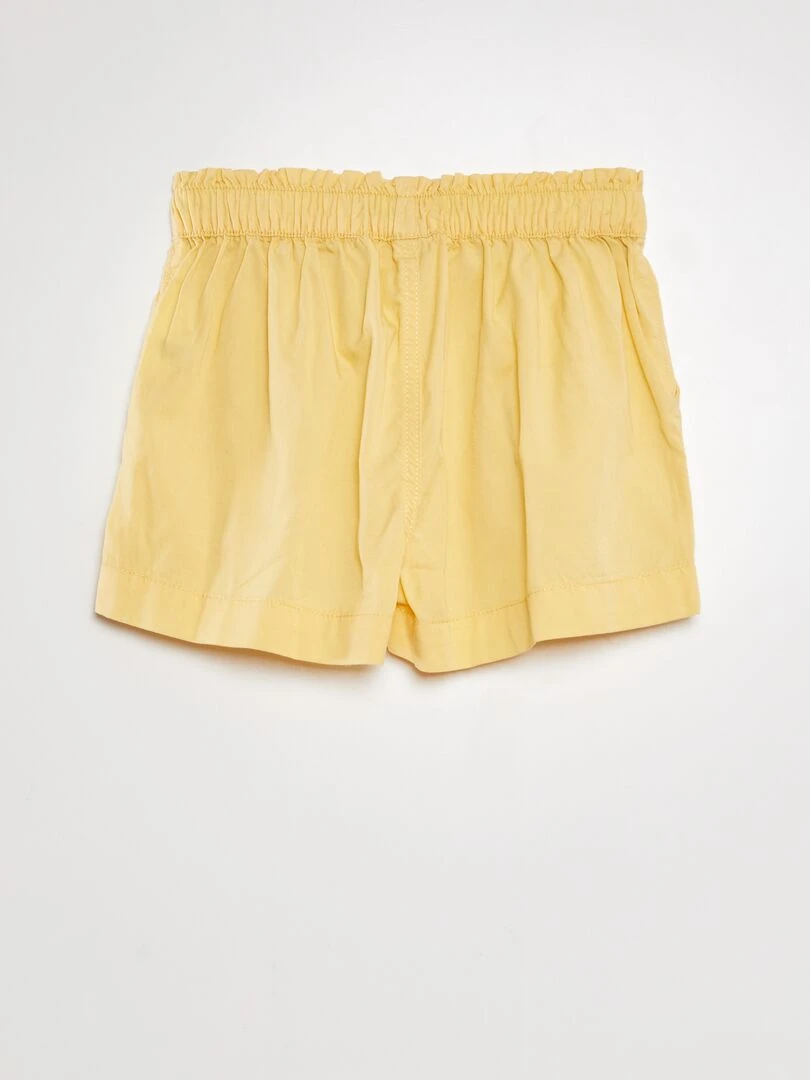 Short paperbag avec ceinture Jaune
