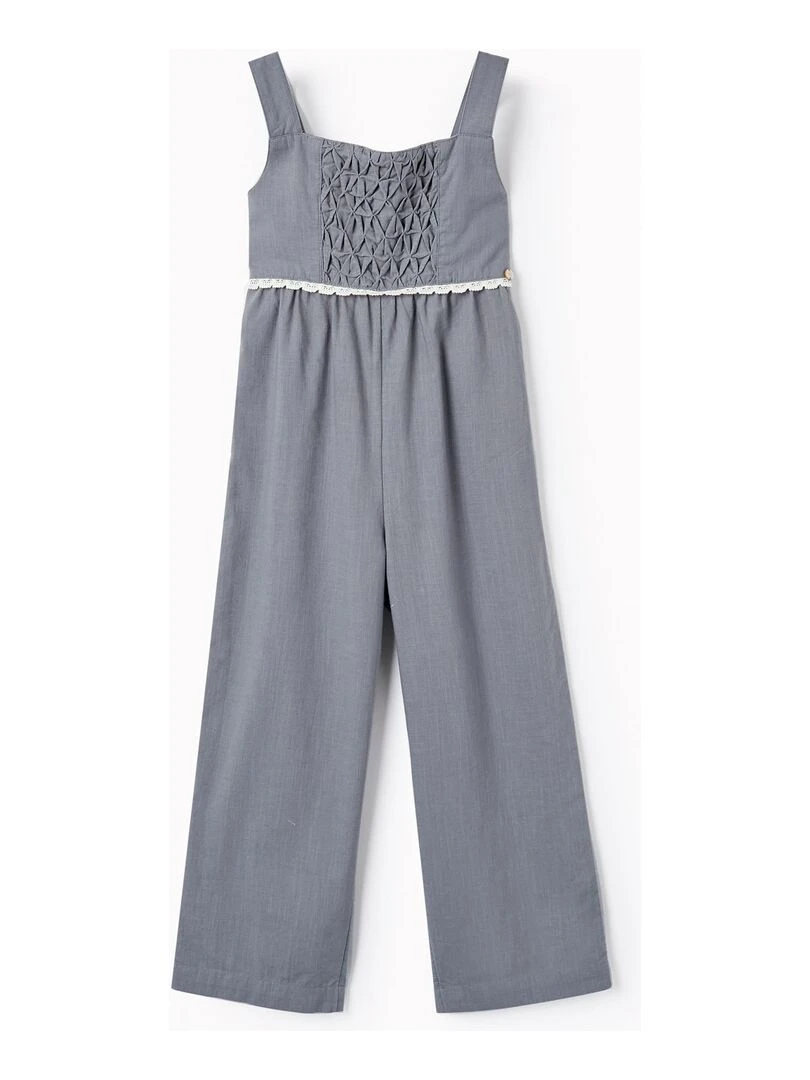 Combinaison en coton avec dentelle pour fille BROTHERS&SISTERS Bleu