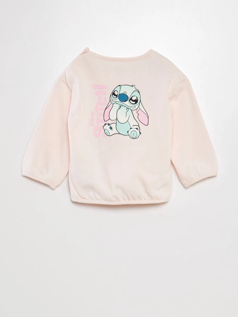 Sweat en french terry 'Stitch' Rose